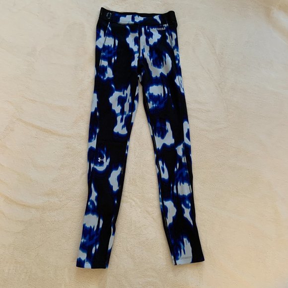 Women's Under Armour Base 3.0 Printed Leggings Blue Oxford Versa Size XS - Picture 4 of 10